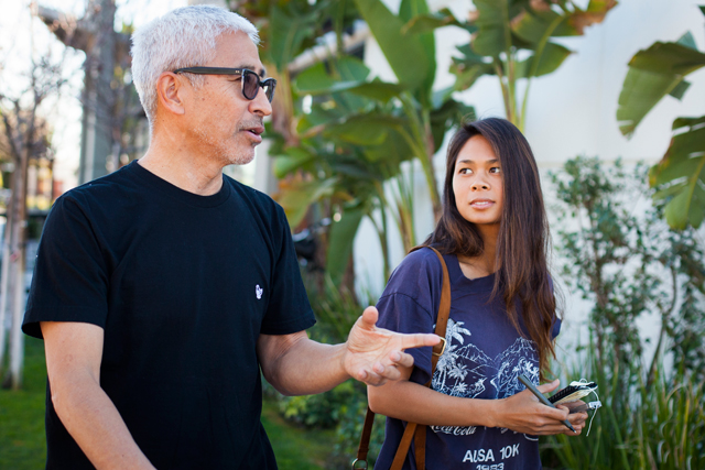 Yoki and me during our interview. Photo courtesy of Brecht Vanthof.